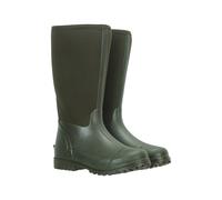 Mountain Warehouse Mucker Womens Neoprene Long Boot - Easy Clean & Water-resistant Rainboots with Deep Lugs - Best for Spring Summer, Hiking, Outdoors & Walking Khaki Adult Shoe Size 5