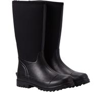 Mountain Warehouse Mucker Womens Neoprene Long Boot - Easy Clean & Water-resistant Rainboots with Deep Lugs - Best for Spring Summer, Hiking, Outdoors & Walking Black Adult Shoe Size 8