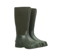 Mountain Warehouse Mucker Womens Neoprene Long Boot - Easy Clean & Water-resistant Rainboots with Deep Lugs - Best for Spring Summer, Hiking, Outdoors & Walking Khaki Adult Shoe Size 7