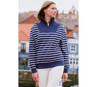 Mountain Warehouse Naiper Womens Zip Neck Drop Shoulder Sweatshirt - Navy - Navy - Size: 10