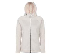 Mountain Warehouse Nevis Full Zip Womens Fleece Jacket - Lightweight, Compact & Breathable Coat with Pockets - For Spring Summer Walking &Travelling Beige Women's Size 8