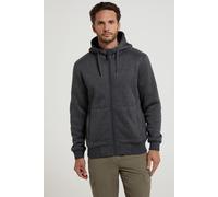 Mountain Warehouse Nevis Mens Fur Lined Hoodie - Soft Fleece Top, Warm, Comfortable, Adjustable Hood & Front Pockets Zip Up Hood - For Winter Walking & Jogging Black M