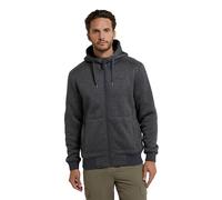 Mountain Warehouse Nevis Mens Fur Lined Hoodie - Soft Fleece Top, Warm, Comfortable, Adjustable Hood & Front Pockets Zip Up Hood - For Winter Walking & Jogging Black 4XL