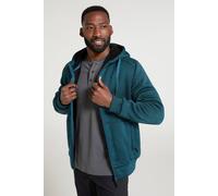 Mountain Warehouse Nevis Mens Fur Lined Hoodie - Soft Fleece Top, Warm, Comfortable, Adjustable Hood & Front Pockets Zip Up Hood - For Winter Walking & Jogging Indigo XXS