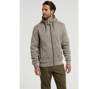 Mountain Warehouse Nevis Mens Fur Lined Hoodie - Soft Fleece Top, Warm, Comfortable, Adjustable Hood & Front Pockets Zip Up Hood - For Winter Walking & Jogging Beige 3XL