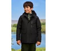Mountain Warehouse Noah Kids Borg Lined Waterproof Jacket - Black
