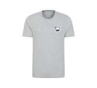 Mountain Warehouse Oban Mens T-Shirt Cotton Round Neck Breathable Everyday Tee Grey - Size X-Large