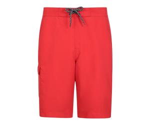 Mountain Warehouse 'Ocean' Mens Boardshorts with Adjustable Waist Quick Dry Swimming Trunks Red - Size X-Large