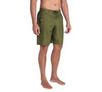 Mountain Warehouse Ocean Printed Men's Boardshorts - Quick Drying Swim Shorts, 2 Side Pockets, Internal Mesh Swim Trunks - Spring Summer, Surf, Swimming, Beach Dark Khaki (Printed) S