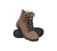Mountain Warehouse 'Odyssey Extreme' Mens Vibram Boots Nubuck Leather Waterproof Walking Shoes Brown - Size UK 9