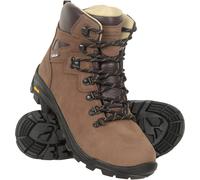 Mountain Warehouse Odyssey Waterproof Boots - IsoDry Mens Shoes, Breathable, Nubuck Leather Hiking Footwear, EVA Cushioned -For Spring Summer, Camping, Travelling Brown Adult Shoe Size 8.5