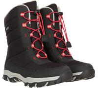Mountain Warehouse Ohio Youth Snow Boots - Breathable, Waterproof & Quick Drying Childrens Boots - IsoTherm Heat Retention - Ideal For Winter Holidays - For Boys & Girls Black Junior Shoe Size 1