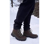 Mountain Warehouse 'Ohio' Mens Snow Boots Fleece Lined IsoTherm Waterproof Winter Skiing Shoes Brown Textile - Size UK 12