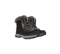 Mountain Warehouse Ohio Short Womens Thermal Snow Boots - Snow Proof, IsoDry, Faux Fur & Thermal Tested -20 °C Ladies Shoes - Best for Winter, Skiing, Winter Sports Jet Black Womens Shoe Size 4 UK