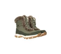 Mountain Warehouse Ohio Short Womens Thermal Snow Boots - Snow Proof, IsoDry, Faux Fur & Thermal Tested -20 °C Ladies Shoes - Best for Winter, Skiing, Winter Sports Light Khaki Womens Shoe Size 9 UK