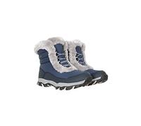 Mountain Warehouse Ohio Short Womens Thermal Snow Boots - Snow Proof, IsoDry, Faux Fur & Thermal Tested -20 °C Ladies Shoes - Best for Winter, Skiing, Winter Sports Blue Womens Shoe Size 7 UK
