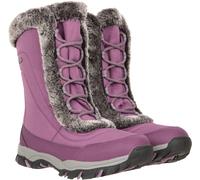 Mountain Warehouse Ohio Womens Snow Boots - Snow Proof Ladies Faux Fur Shoes, Thermal Tested -20 °C, IsoTherm - Winter Skiing, Winter Sports, Walking Dark Purple Womens Shoe Size 6 UK