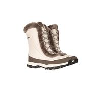 Mountain Warehouse Ohio Womens Snow Boots - Snow Proof Ladies Faux Fur Shoes, Thermal Tested -20 °C, IsoTherm - Winter Skiing, Winter Sports, Walking Beige Womens Shoe Size 6 UK