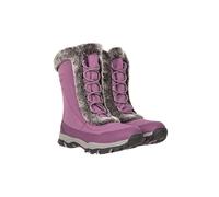 Mountain Warehouse Ohio Womens Snow Boots - Snow Proof Ladies Faux Fur Shoes, Thermal Tested -20 °C, IsoTherm - Winter Skiing, Winter Sports, Walking Dark Purple Womens Shoe Size 6 UK