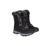 Mountain Warehouse Ohio Womens Snow Boots - Snow Proof Ladies Faux Fur Shoes, Thermal Tested -20 °C, IsoTherm - Winter Skiing, Winter Sports, Walking Black Adult Shoe Size 7