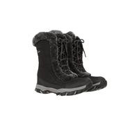 Mountain Warehouse Ohio Womens Snow Boots - Snow Proof Ladies Faux Fur Shoes, Thermal Tested -20 °C, IsoTherm - Winter Skiing, Winter Sports, Walking Jet Black Adult Shoe Size 5