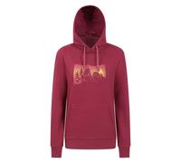 Mountain Warehouse 'Ombre Mountains' WoMens Hoodie Adjustable Hood Warm Cosy Pullover Burgundy - Size UK 6-8 (Womens)