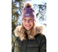 Mountain Warehouse One Size Warm Cosy Thinsulate Fleece Lined Cable Knitted Beanie In Burgundy Burgundy One Size