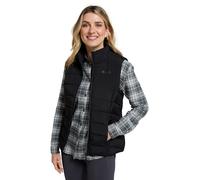 Mountain Warehouse Opal Womens Padded Gilet - Lightweight Body Warmer, Water Resistant Sleeveless Jacket with Front Pockets - Light Rain, Autumn, Winter Black Women's Size 14