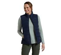 Mountain Warehouse Opal Womens Padded Gilet - Lightweight Body Warmer, Water Resistant Sleeveless Jacket with Front Pockets - Light Rain, Autumn, Winter Navy Women's Size 16