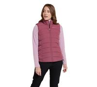 Mountain Warehouse Opal Womens Padded Gilet - Lightweight Body Warmer, Water Resistant Sleeveless Jacket with Front Pockets - Light Rain, Autumn, Winter Pink Women's Size 22