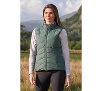 Mountain Warehouse Opal Womens Padded Gilet - Lightweight Body Warmer, Water Resistant Sleeveless Jacket with Front Pockets - Light Rain, Spring Summer Dark Khaki Women's Size 6