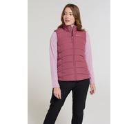 Mountain Warehouse Opal Womens Padded Gilet - Lightweight Body Warmer, Water Resistant Sleeveless Jacket with Front Pockets - Light Rain, Spring Summer Pink Women's Size 8