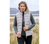 Mountain Warehouse 'Opal' Womens Padded Gilet with Front Pockets Winter Warm Rain Coat Ecru - Size 18 UK