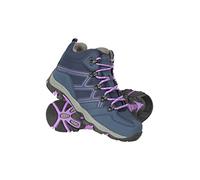 Mountain Warehouse Oscar Kids Walking Boots - Durable Childrens Hiking Shoes, Breathable Girls & Boys Footwear, Suede, Synthetic & Mesh Upper - for Camping & Trekking, Dark Purple, Kids Shoe Size 4 UK