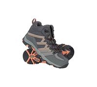 Mountain Warehouse Oscar Kids Walking Boots - Suede Footwear with Sturdy Grip, Padded Ankles & Strong Outsole - For Spring Summer Travelling, Hiking, Camping Dark Grey Kids Shoe Size 5