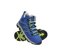 Mountain Warehouse Oscar Kids Walking Boots - Suede Footwear with Sturdy Grip, Padded Ankles & Strong Outsole - For Spring Summer Travelling, Hiking, Camping Cobalt Kids Shoe Size 11