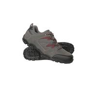 Mountain Warehouse Outdoor Mens Walking Shoes - Suede Mesh Upper Footwear, Cushioned EVA Footbed, Rubber Outsole - for Spring Summer, Hiking, Camping, Travelling Dark Grey Adult Shoe Size 7