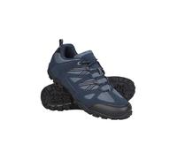 Mountain Warehouse Outdoor Mens Walking Shoes - Suede Mesh Upper Footwear, Cushioned EVA Footbed, Rubber Outsole - for Spring Summer, Hiking, Camping, Travelling Dark Blue Adult Shoe Size 10