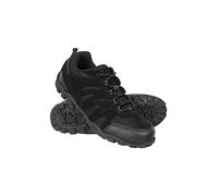 Mountain Warehouse Outdoor Womens Hiking Shoes - Suede & Mesh Upper, Mesh Lined Trainers - for Spring Summer, Hiking, Walking & Outdoors Black Adult Shoe Size 6