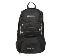 Mountain Warehouse Pace 12L Rucksack - Lightweight Backpack, Hydration Compatible Small Rucksack, Ripstop, Padded Airmesh Back, Webbing Trim - for Men & Women Black