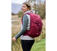 Mountain Warehouse 'pace' Lightweight Spacious Adjustable Strap Outdoor 30L Rucksack In Dark Red Dark Red One Size