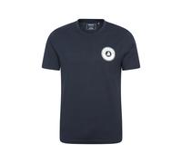 Mountain Warehouse Padstow Printed Mens T-Shirt Cotton Breathable Summer Casual Tee Navy - Size 2XL