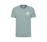 Mountain Warehouse Padstow Printed Mens T-Shirt - Cotton Casual Top, Lightweight & Breathable, Tee Top - for Spring, Summer Outdoors, Holiday & Hiking Pale Green M
