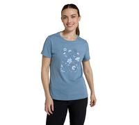 Mountain Warehouse Paisley Floral Womens T-Shirt - Lightweight Ladies Top - Autumn Winter Walking, Holiday & Outdoors Blue Women's Size 8