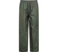 Mountain Warehouse Pakka Kids Waterproof Over Trousers - Taped Seams Rain Pants, Lightweight, Rip-Stop, Packaway Bag - for Spring Summer, Walking, Travelling Khaki Kids Size 11-12 Years