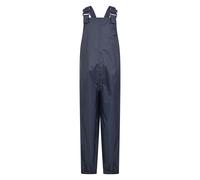Mountain Warehouse Pakka Kids Waterproof Dungarees - Overtrousers with Taped Seams & Packaway Bag, Boys & Girls - Autumn Winter Wet Weather, Walking, Outdoors & Camping Navy Kids Size 5-6 Years