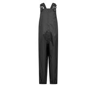 Mountain Warehouse Pakka Kids Waterproof Dungarees - Overtrousers with Taped Seams & Packaway Bag, Boys & Girls - Autumn Winter Wet Weather, Walking, Outdoors & Camping Black Kids Size 5-6 Years