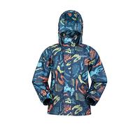 Mountain Warehouse Pakka Kids Waterproof Jacket - Wind Resistant, Lightweight & Breathable Rain Coat for Girls & Boys with Packaway Bag - For Wet Weather, Travel, School Dark Blue 5-6 Years