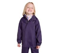 Mountain Warehouse Pakka Kids Waterproof Jacket - Wind Resistant, Lightweight,Breathable Rain Coat for Girls & Boys, Packaway Bag - For Rain, Autumn, Winter Dark Purple Kids Size 11-12 Years