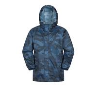 Mountain Warehouse Pakka Kids Waterproof Jacket - Wind Resistant, Lightweight,Breathable Rain Coat for Girls & Boys, Packaway Bag - For Rain, Autumn, Winter Blue Kids Size 11-12 Years